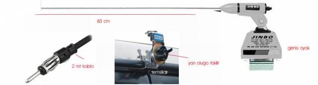 DIAMOND Yağmur Oluğuna Monte Güçlü AM/FM TEK AYAKLI Radyo Anteni 81c011