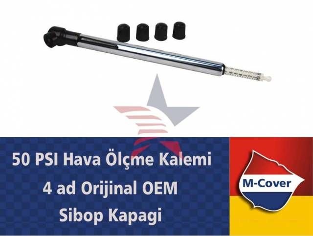M-Tire 4 ad Sibop Kapaklı Hava Ölçme Saati Set 57a015