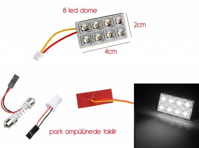 M-Light 8 Ledli Sofit Tip Tavan Ampülü 81c006