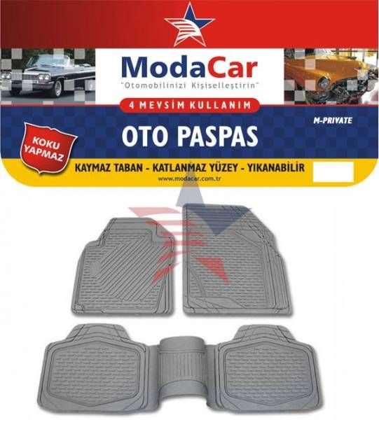 ModaCar RENAULT LAGUNA 3 GRİ Özel Paspas Seti Parlatıcı HEDİYELİ 38c410