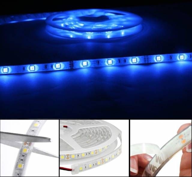 ModaCar MAVİ 5 MT LED Şerit Silikon Korumalı Su Geçirmez 37a019