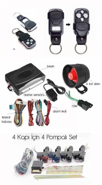 ModaCar Pentium Oto Alarm + Merkezi Kilit Ekonomik Set 999803