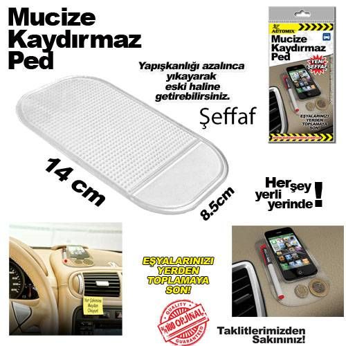 Automix Mucize Kaydırmaz Torpido Pedi Şeffaf