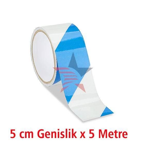Modacar BEYAZ/MAVİ 5 Cm X 5 Mt  Fosfor Reflektiv Bant  540033