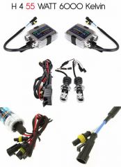 ModaCar 55 WATT 6000 K H4 Xenon Aydınlatma Seti 01c122