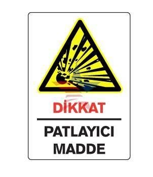 Automix Patlayıcı Madde Dış Uyarı Levhası