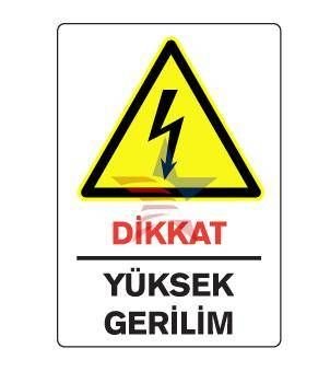 Automix Dikkat Yüksek Gerilim Dış Uyarı Levhası