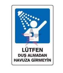 Automix Lütfen Duş Alın Dış Uyarı Levhası