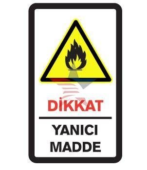 Automix Dikkat Yanıcı Madde Uyarı Levhası