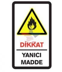 Automix Dikkat Yanıcı Madde Uyarı Levhası
