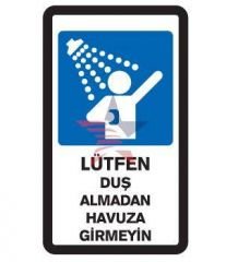 Automix Lütfen Duş Alın Uyarı İşareti