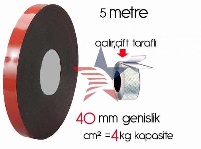ModaCar Akrilik cm2=4 kg 4 cmx10 Mt Çift Taraflı Bant 54a002
