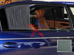 Micro-Sun GRİ PEUGEOT PARTNER 2002-2007  ARASI ARKA TEK KAPI YAN ÇİFT SÜRGÜLÜ Raylı Perde 5 Cam 560216