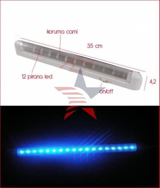 ModaCar 12 Mavi Ledli Tavan Lamba