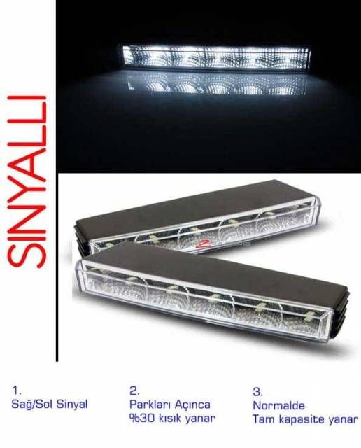 BMW Style SİNYALLİ DRL Gündüz Ledi 6000 Kelvin 37b014