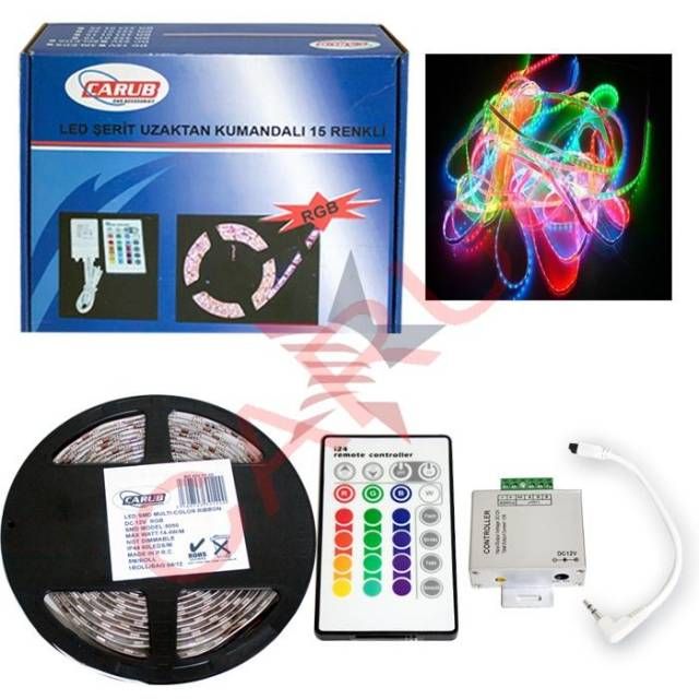 ModaCar Carub Kumandalı Şerit Led 5 Metre 60 SMD 15 Renkli 24 Volt 4330125