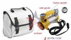 M-Pressor ÇANTALI/IŞIKLI 20 PSI=3 DK Çelik Gövde Hava Kompresörü 57b004
