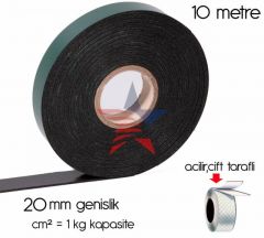 ModaCar Siyah cm2=1 kg 1 cmx10 Mt Çift Taraflı Bant 81b044