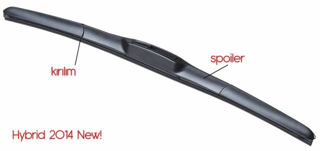 Gliptone Hybrid 55 cm Spoilerli 2013 Model Silgi Süpürgesi 4 Kırılımlı Esnek