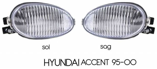 ModaCar HYUNDAI Accent 95-00 Orijinal BEYAZ Sis Lambası Set Ampüllü 840071