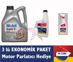 Mobil 10W/40 4 Lt Motor Yağı + ModaCar M-BOR Borlu Motor Yağ Katkısı EKONOMİK SET 65c007
