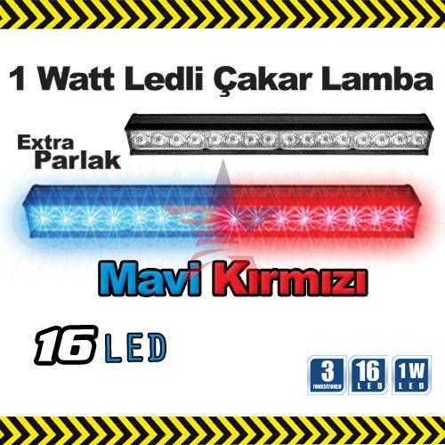 Automix 1 Watt 16 Led Mavi&Kırmızı Çakar Lamba