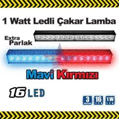 Automix 1 Watt 16 Led Mavi&Kırmızı Çakar Lamba