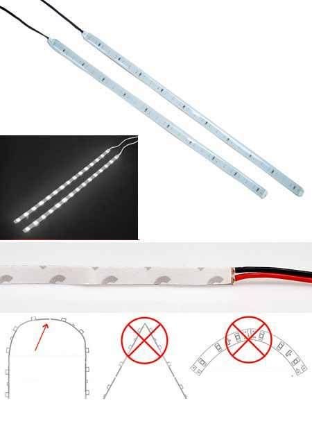 ModaCar M-Light 25 cm BEYAZ Ledli 2 ADET Elastik Lamba 37a001