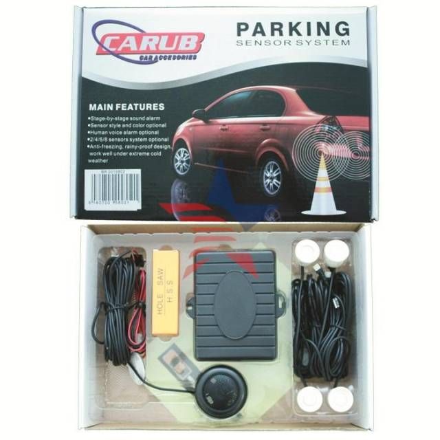 Carub BEYAZ Sensör SESLİ 4 LÜ Park Sensörü