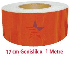 ArrowField 17 cm Genişlik X 1 METRE TURUNCU Fosfor Şerit 54d081