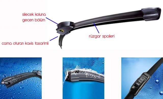 ModaCar Muz Tip SPOILERLI 43 cm Silecek Süpürgesi