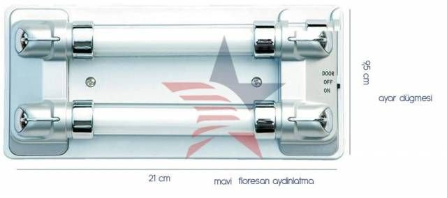 ModaCar MAVİ Floresanlı Korumalı Tavan Lambası 37a042