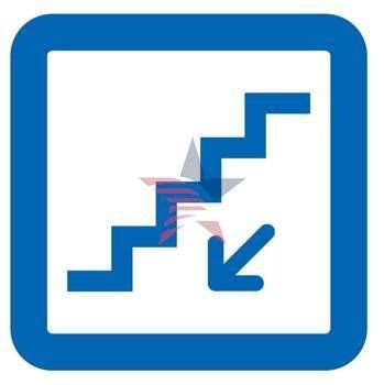 Automix Merdiven Aşağı Ok Uyarı İşareti