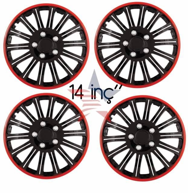 ModaCar SaoPaulo Red Line 14 inç Jant Kapak Seti 4 lü 26a128
